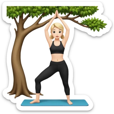 yoga girl sticker