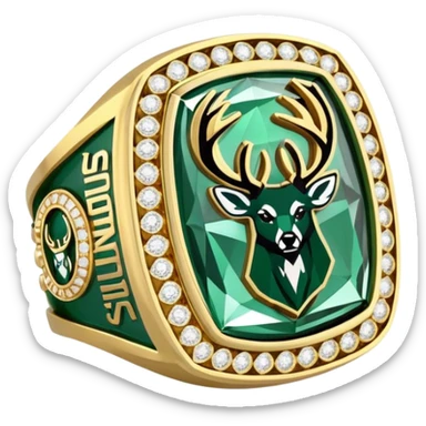 Milwaukee Bucks championship ring sticker