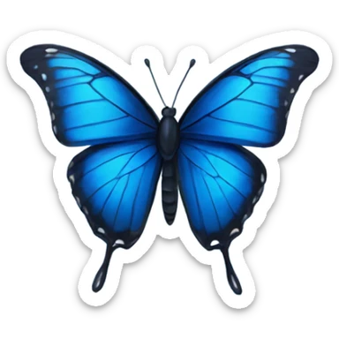 dark blue butterfly  sticker