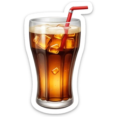 a glass of coke sticker