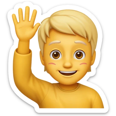 an emoji of Gus waving hello with a cheerful expression sticker