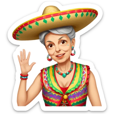 Fiestero with Sombrero sticker
