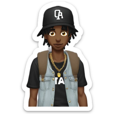 playboi carti wearing Anonymous club hat sticker
