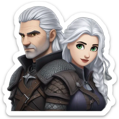 Geralt and Yennefer sticker
