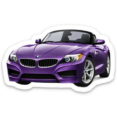 black bmw z4 with purple rims sticker