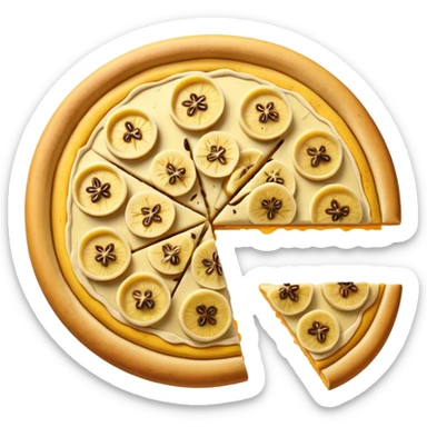 banana pizza top down sticker
