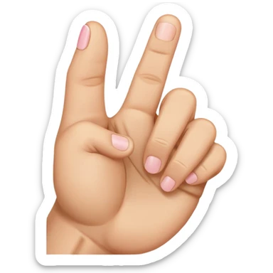 a fist with only three fingers straight - THUMB, MIDDLE FINGER AND A PINKY FINGER sticker