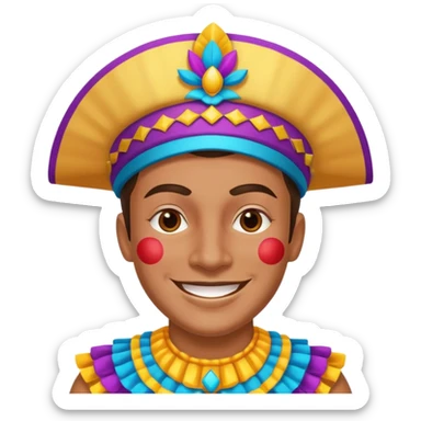 Capitão do bloco de carnaval fantasiado sticker