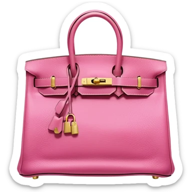 pink hermes bag Birkin sticker
