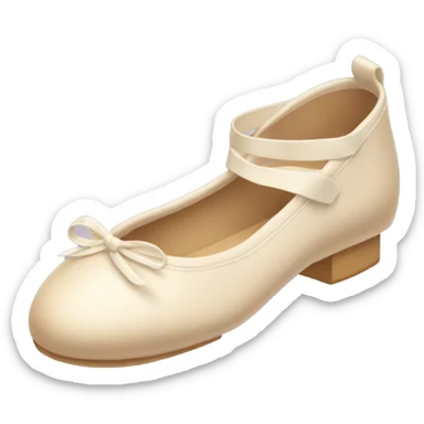 Cream colored ballerina shoes sticker