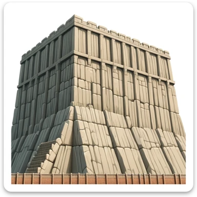 The massive defensive wall from Attack on Titan with 50-meter height sticker