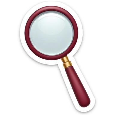 magnifying glass for stamp burgundy sticker