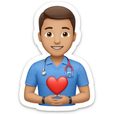 CPR instructor that looks happy sticker