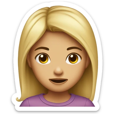 Girl mad with a heart  sticker