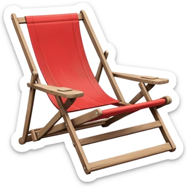 red beach chair sticker