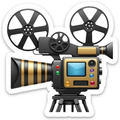 Video camera with elements 1-2 of others emoji sticker