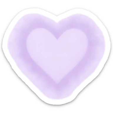 heart with a delicate lilac mist sticker