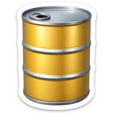 generate a realistic metal oil barrel without rust sticker