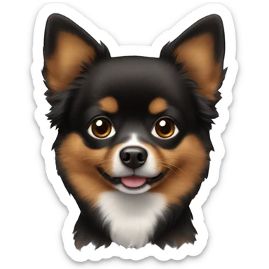 Black and brown pomchi  sticker