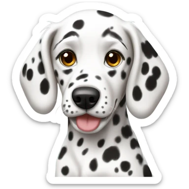 Cute long haired dalmatian sticker