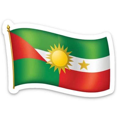 Kurdish flag with this modèle of flag 🇬🇭 sticker