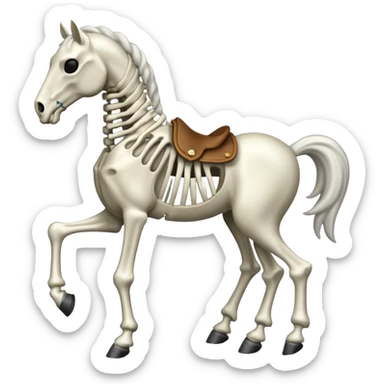Skeleton horse sticker