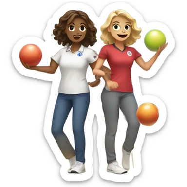 taylor and caitlyn bowling sticker