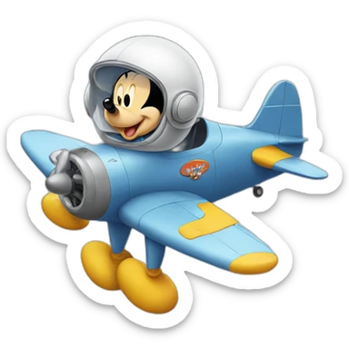 Mickey Mouse aviateur sticker