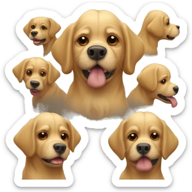 cão com um laço na cabeça  sticker