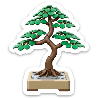 Old vine standing Lego bonsai tree’s titanium rack  sticker
