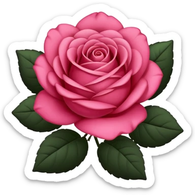 Emoji rosa negra en 2D sticker