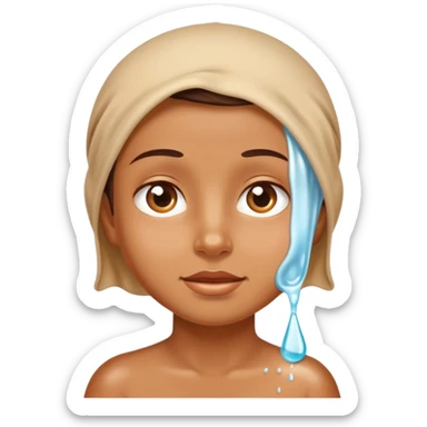 Baby oil on a person sticker