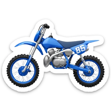 Blue dirt bike 85cc sticker