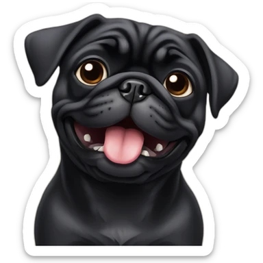 black pug sticker