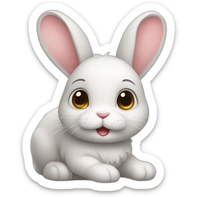 Very cute rabbit sticker