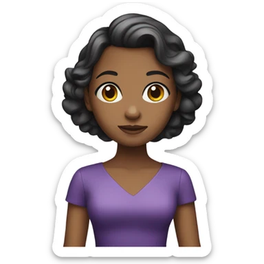 Girl in purple dress sticker