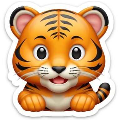 Tiger mewing sticker