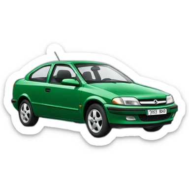 Green Opel Astra Merit 1997 sticker