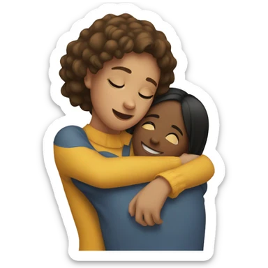 girl hug girl  sticker