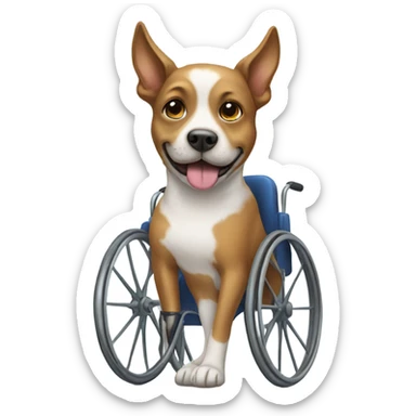 Dog in wheelchair  sticker