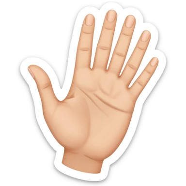 finger raised as if saying just a moment, simple and expressive sticker