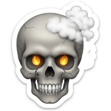Combine this three emojis 💀🤯💨 sticker
