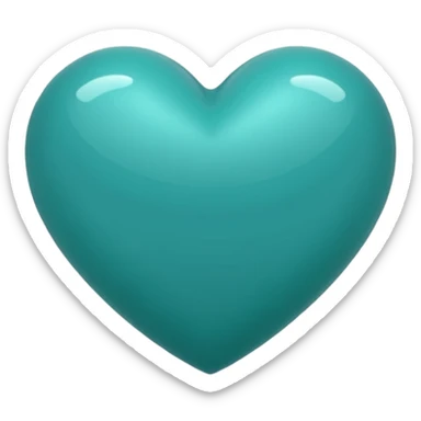 Teal heart with Belles wording sticker