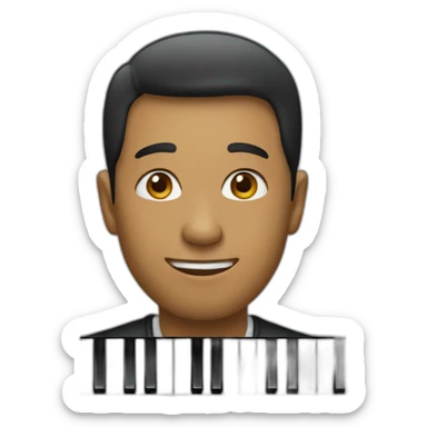 A pianist sticker