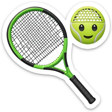 Emoji with padel tennis racket sticker