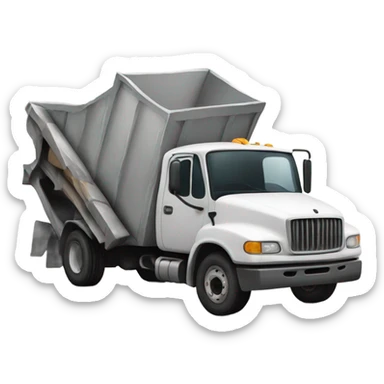 Demolished delivery truck sticker