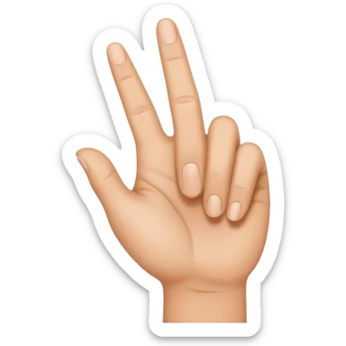 the ok hand but going in the opposite way sticker