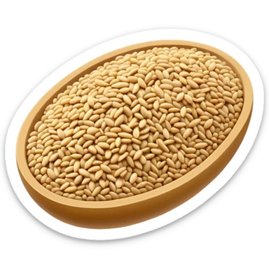 three sesame seeds, simple and clear depiction, isolated sticker