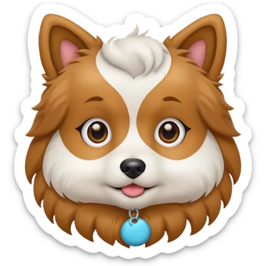 Crie um Lulu da pomerania branco bem fofo  sticker