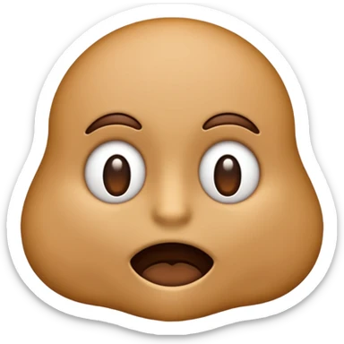 shit emoji with no eyes, nose, mouth  sticker